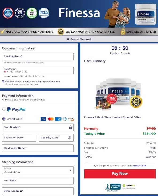 Finessa Order Page
